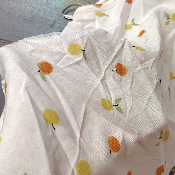 Paper Crane White Camisole with Orange and Green Accents - Picture 9 of 11
